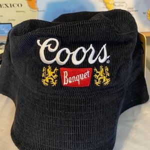 Coors Banquet Vintage Style Embroidered Navy Blue Men's Bucket NWT